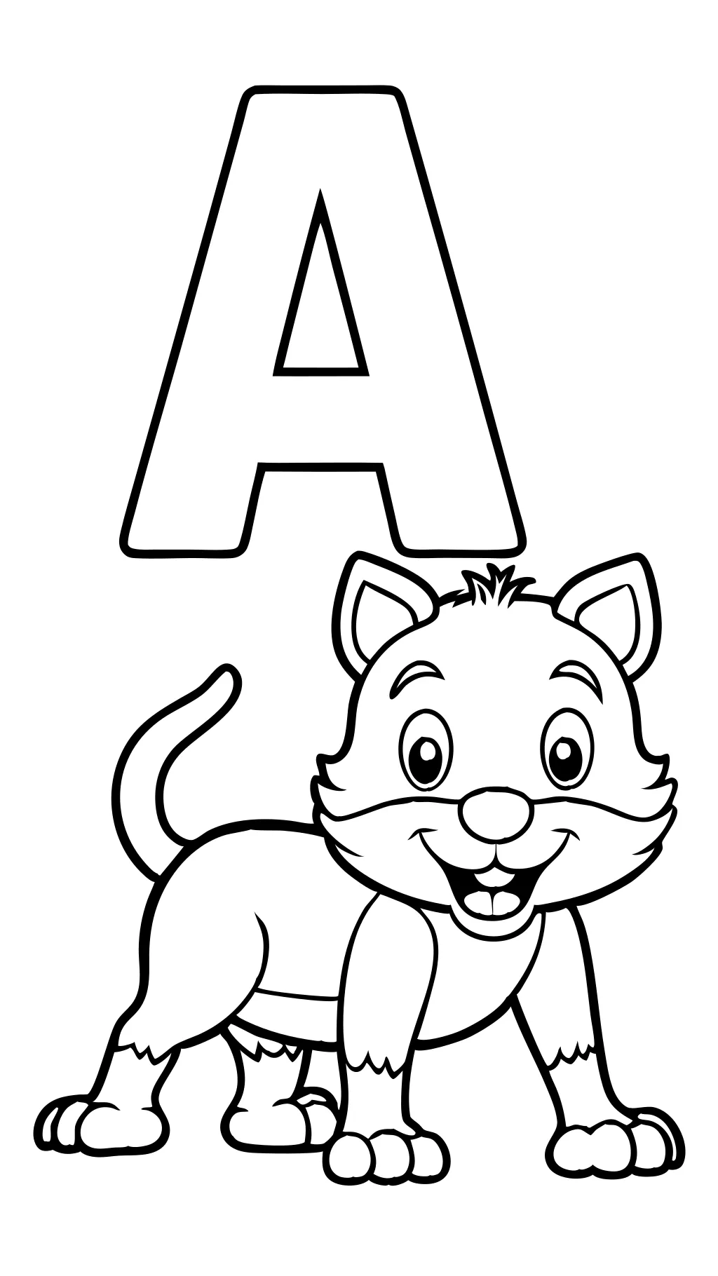 coloring pages of alphabet with animals